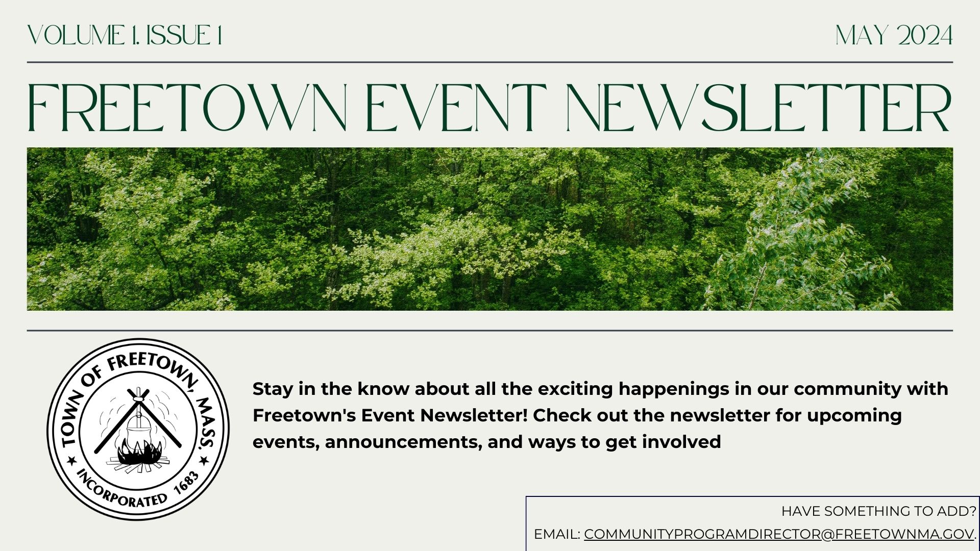 Freetown Event Newsletter