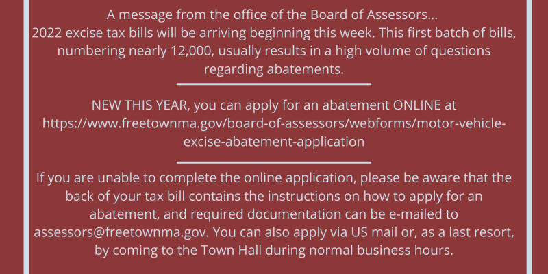 Assessors - Abatement Notice