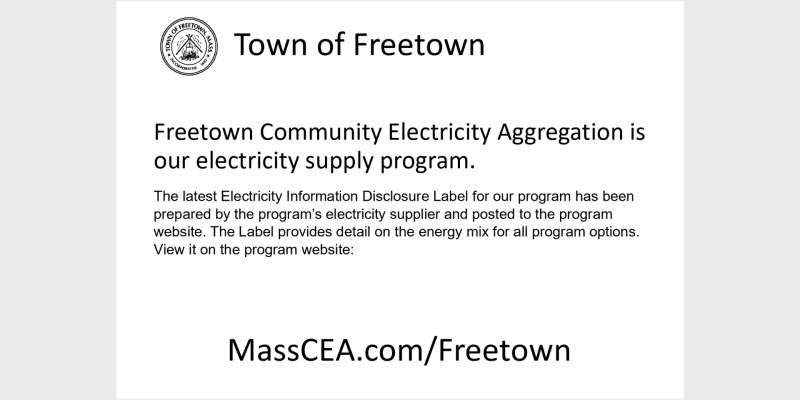 Freetown Community Electric Aggregation