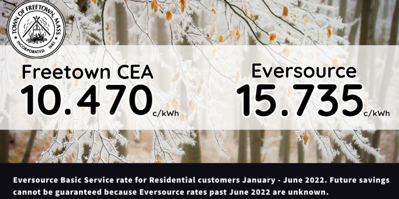 Freetown-Eversource Winter Rate Comparison