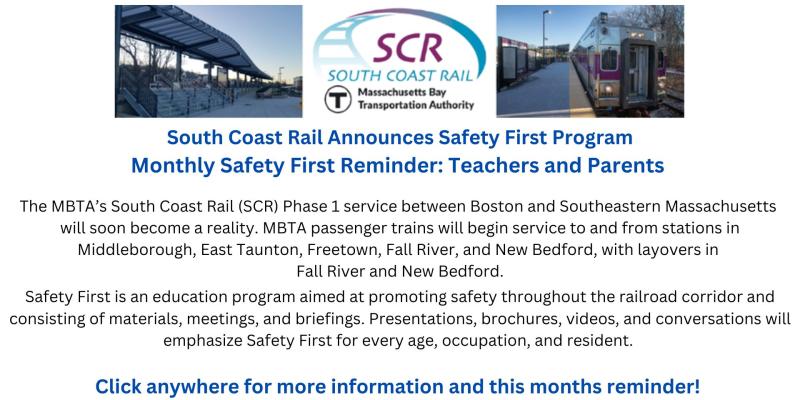 South Coast Rail Announces Safety First Program