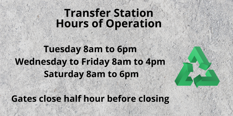 Transfer Station - Hours of Operation
